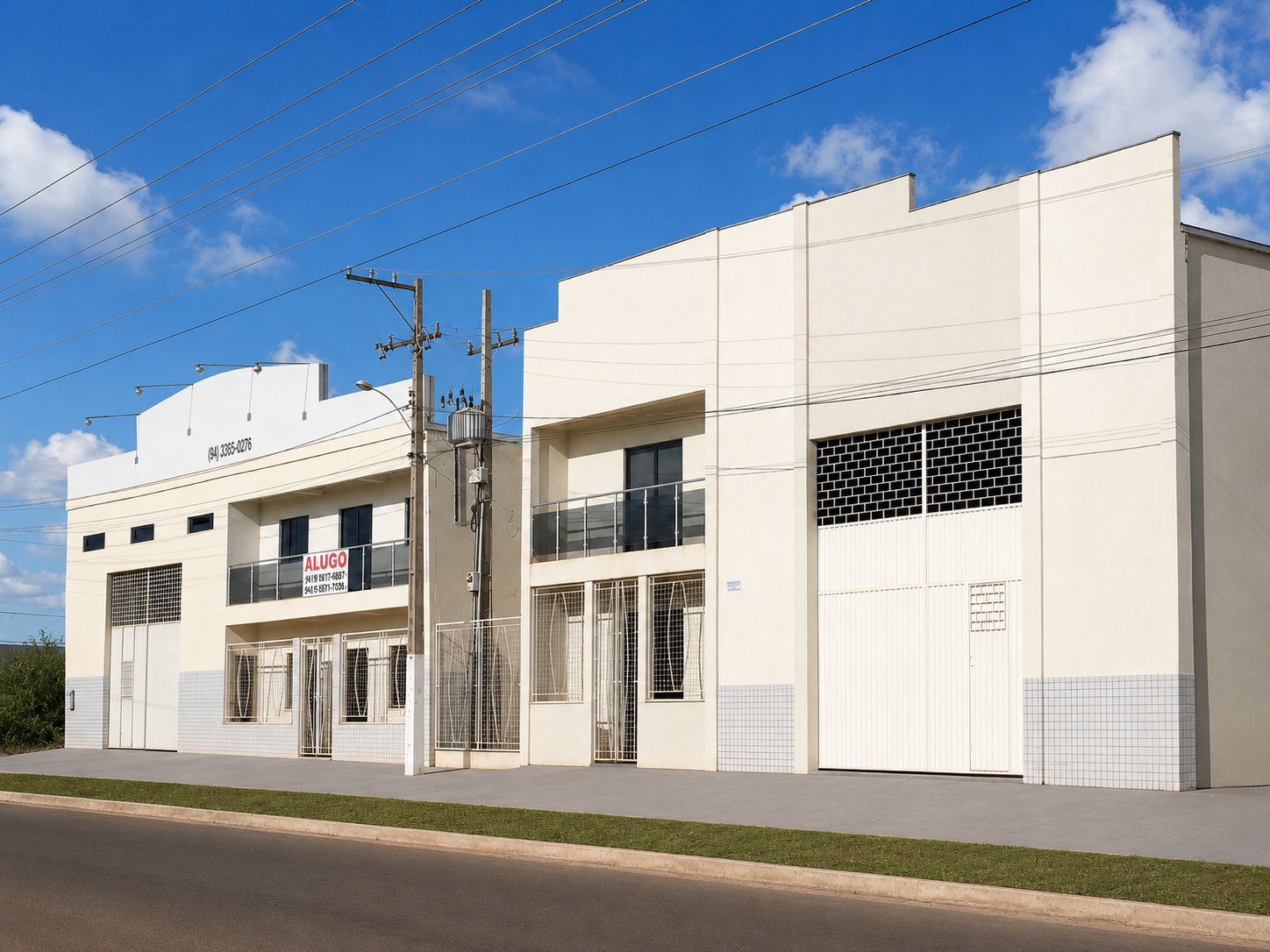 Fachada de galpão industrial do portfólio próprio em Parauapebas